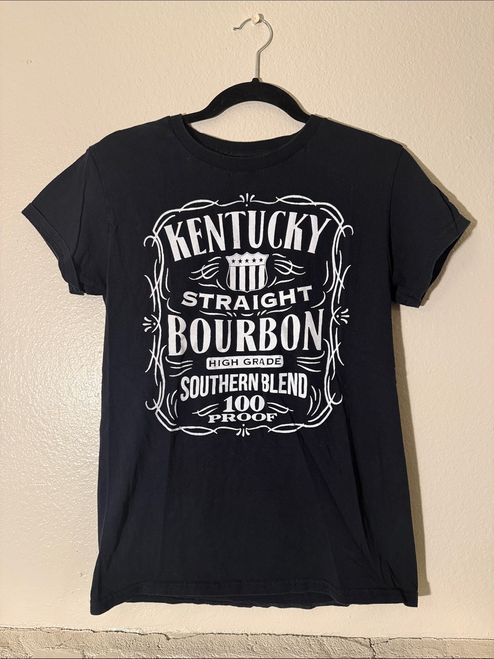 Kentucky Straight Bourbon Graphic Tee - Black & White